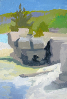 Ledge on a Windy Day   10x7   Oil on Panel   2015
